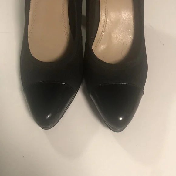 Black 4 inch heels in tip top shape. - Picture 3 of 6
